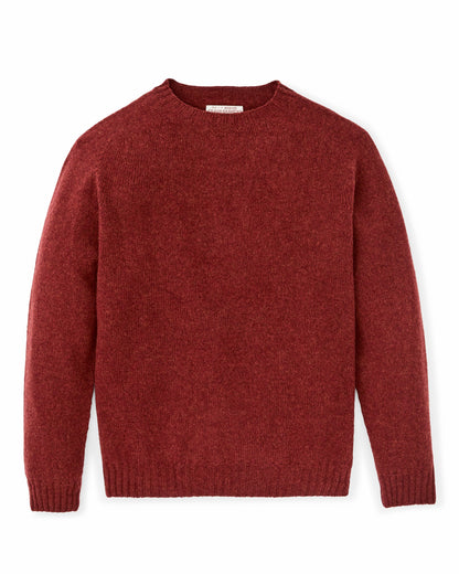 Men Filson Shetland 5-gauge Wool Sweater - Russet