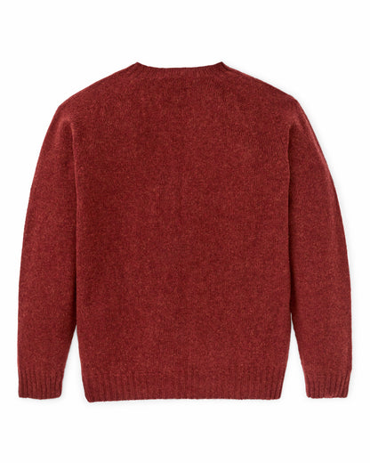 Men Filson Shetland 5-gauge Wool Sweater - Russet