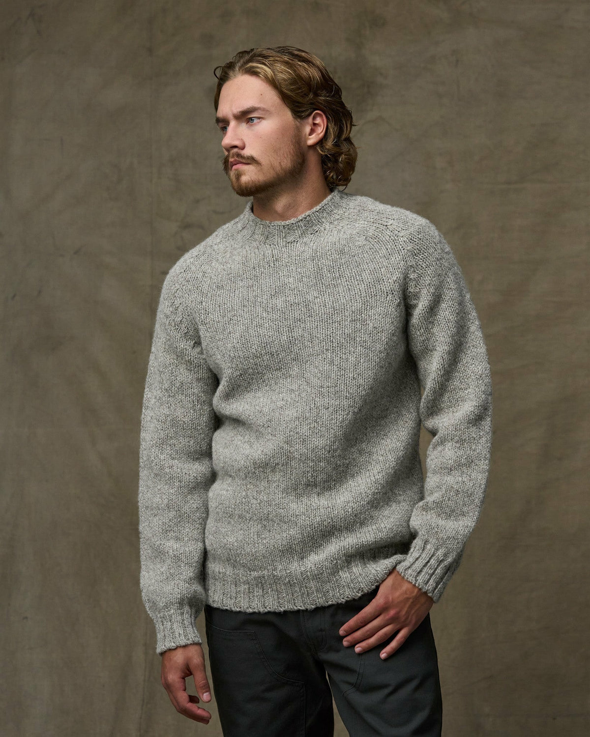 Men Filson Heritage 3-gauge Wool Sweater - Oat Heather