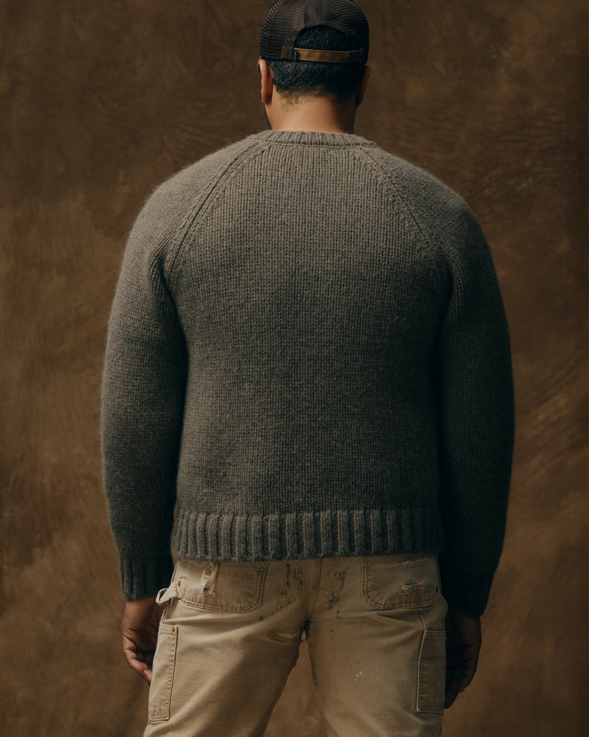 Men Filson 3-gauge Alpaca Blend Sweater - Bark Heather