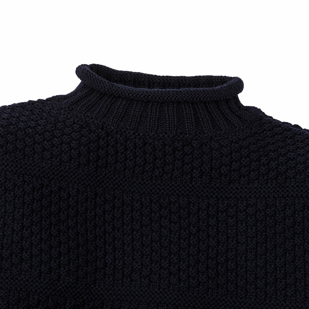 Men Filson Wool Roll Neck Fisherman's Sweater