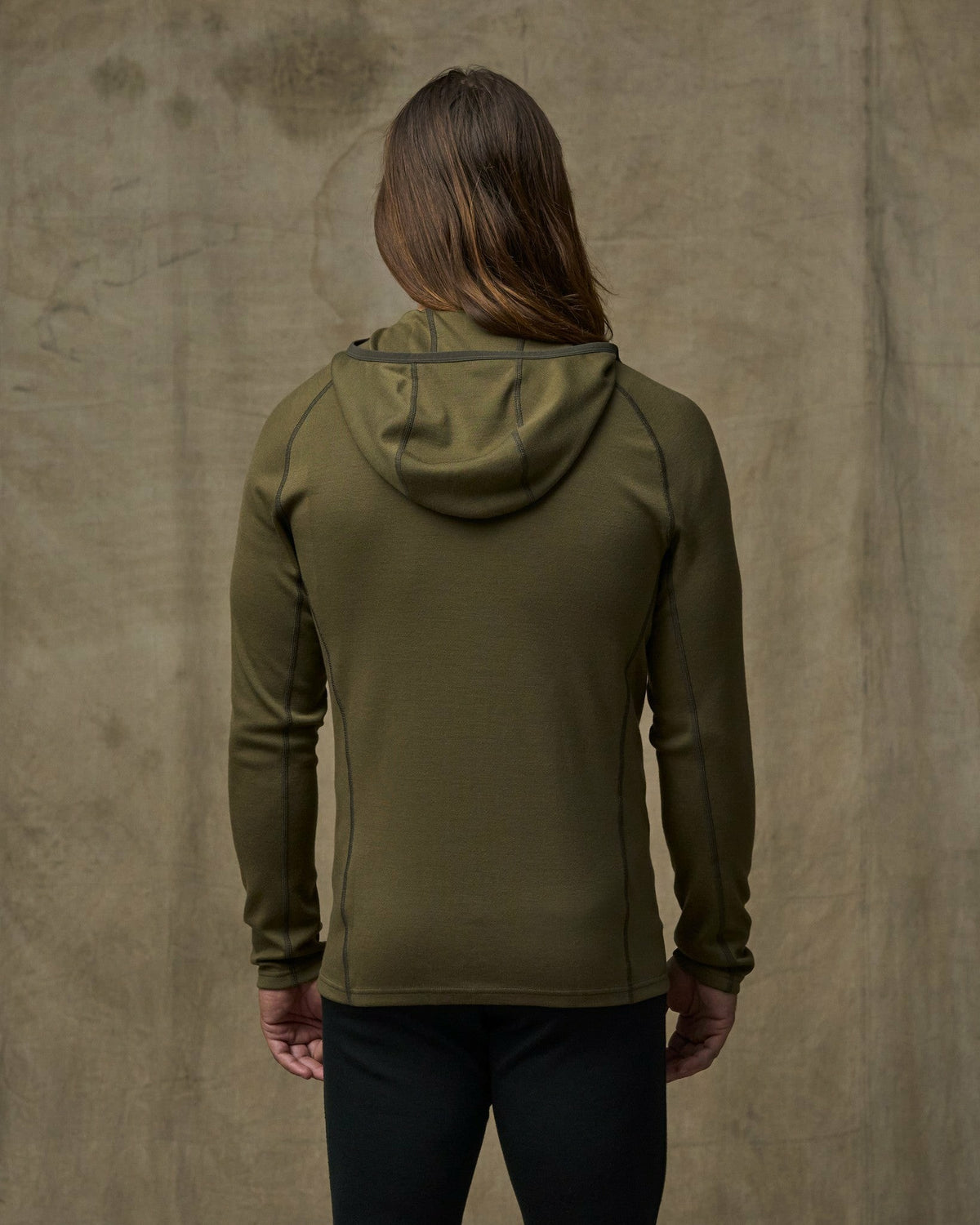 Men Filson 400g Merino Wool Hoodie - Dark Olive