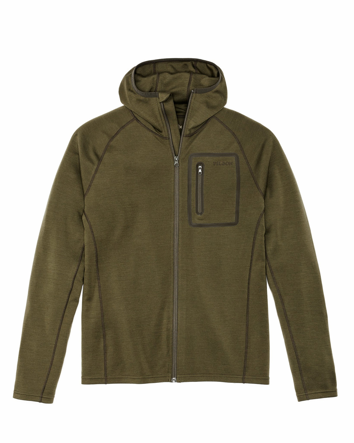 Men Filson 400g Merino Wool Hoodie - Dark Olive