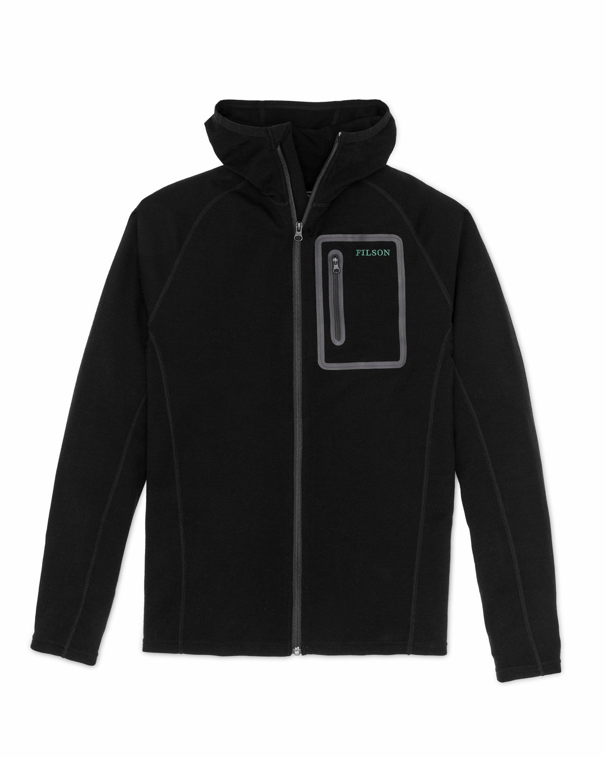 Men Filson 400g Merino Wool Hoodie - Black