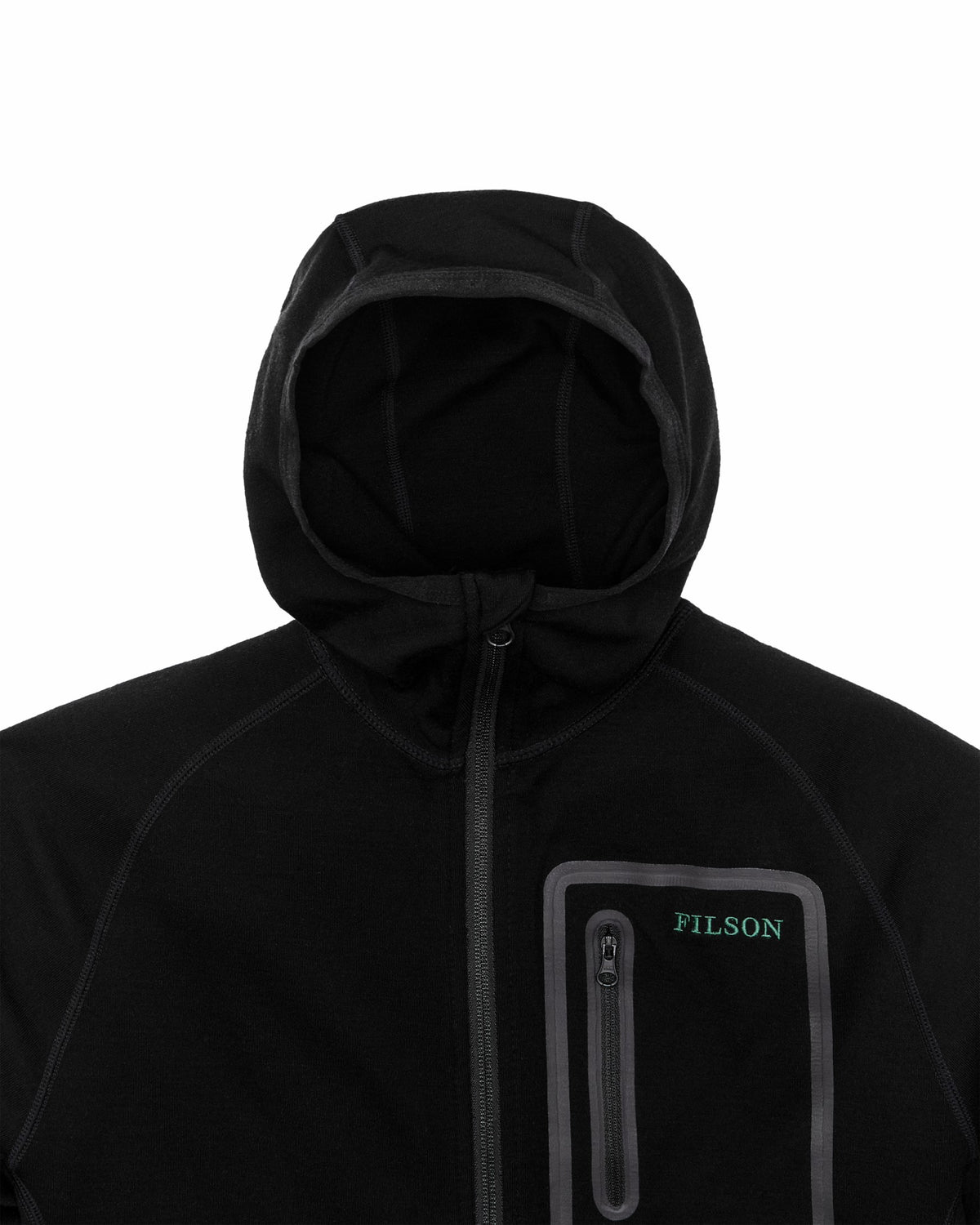 Men Filson 400g Merino Wool Hoodie - Black