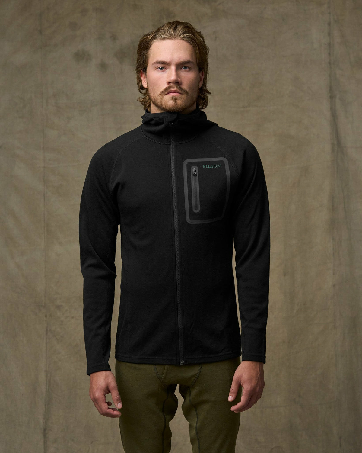 Men Filson 400g Merino Wool Hoodie - Black