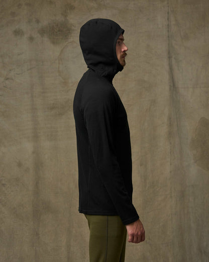 Men Filson 400g Merino Wool Hoodie - Black