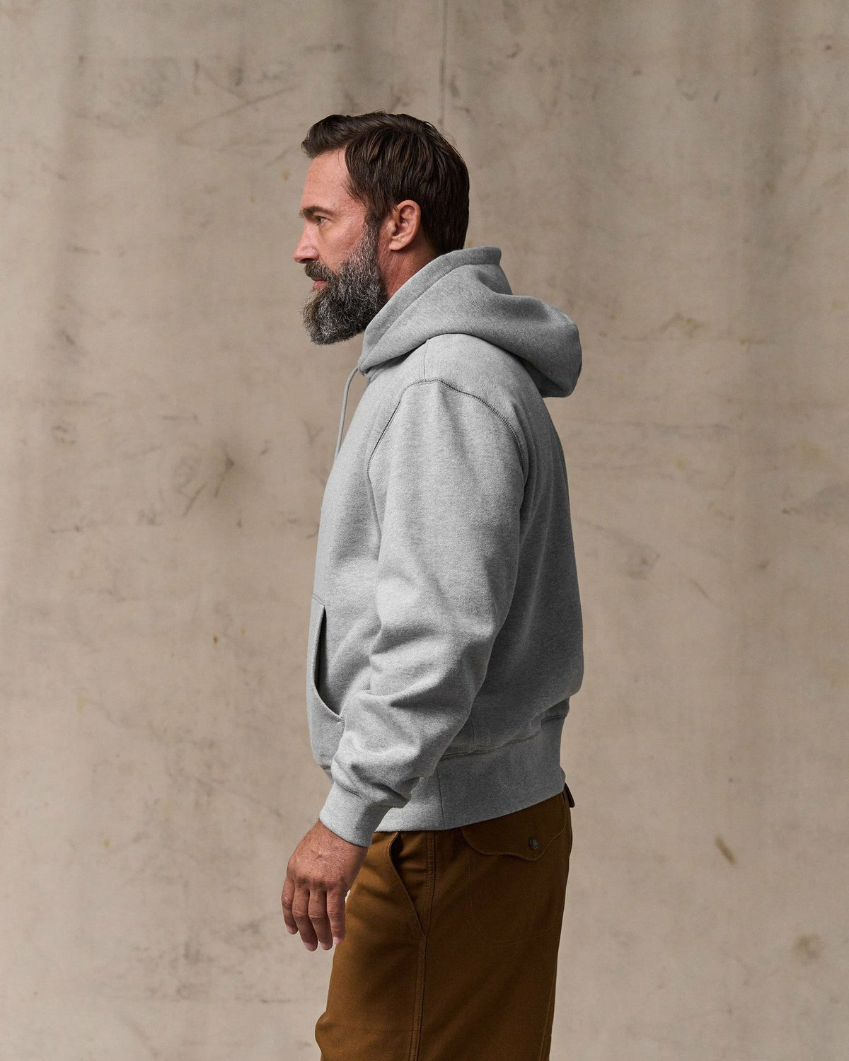 Men Filson 14-oz. Heritage Fleece Hoodie - Gray Heather