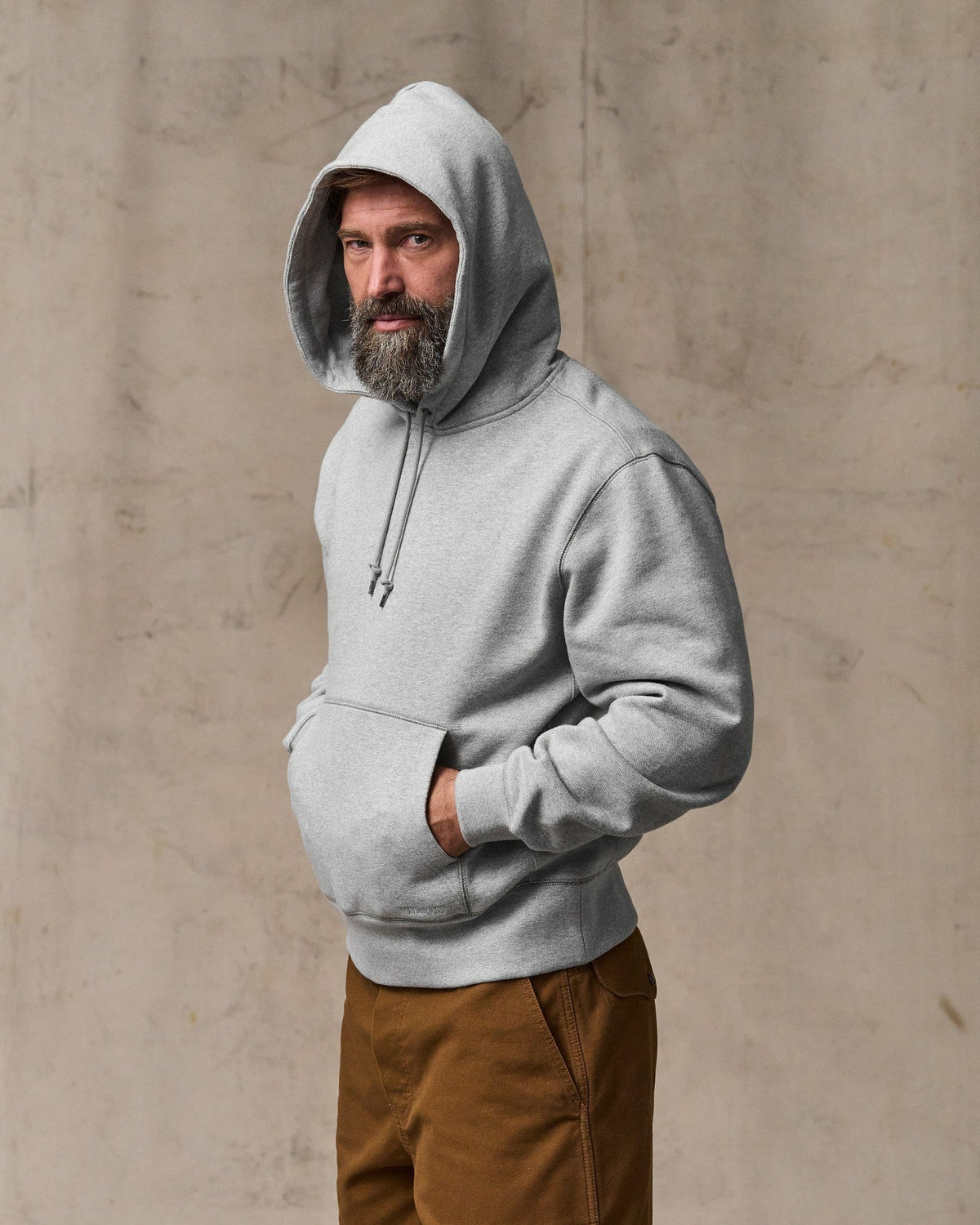 Men Filson 14-oz. Heritage Fleece Hoodie - Gray Heather
