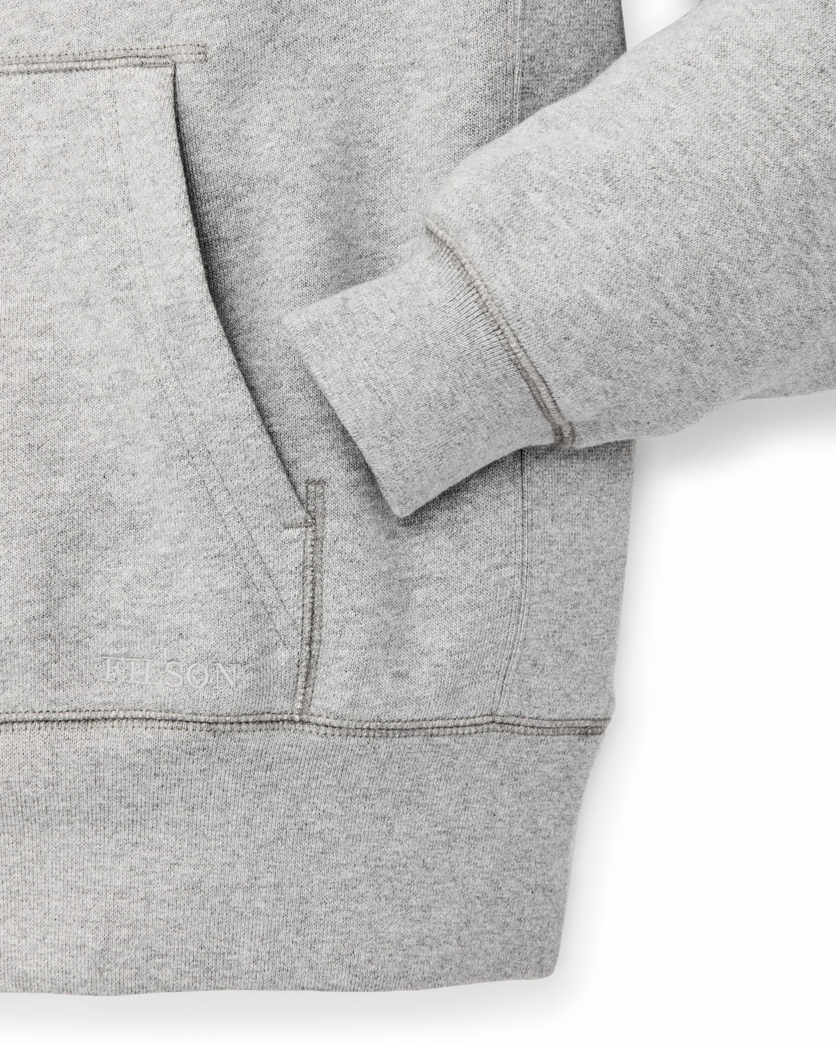 Men Filson 14-oz. Heritage Fleece Hoodie - Gray Heather