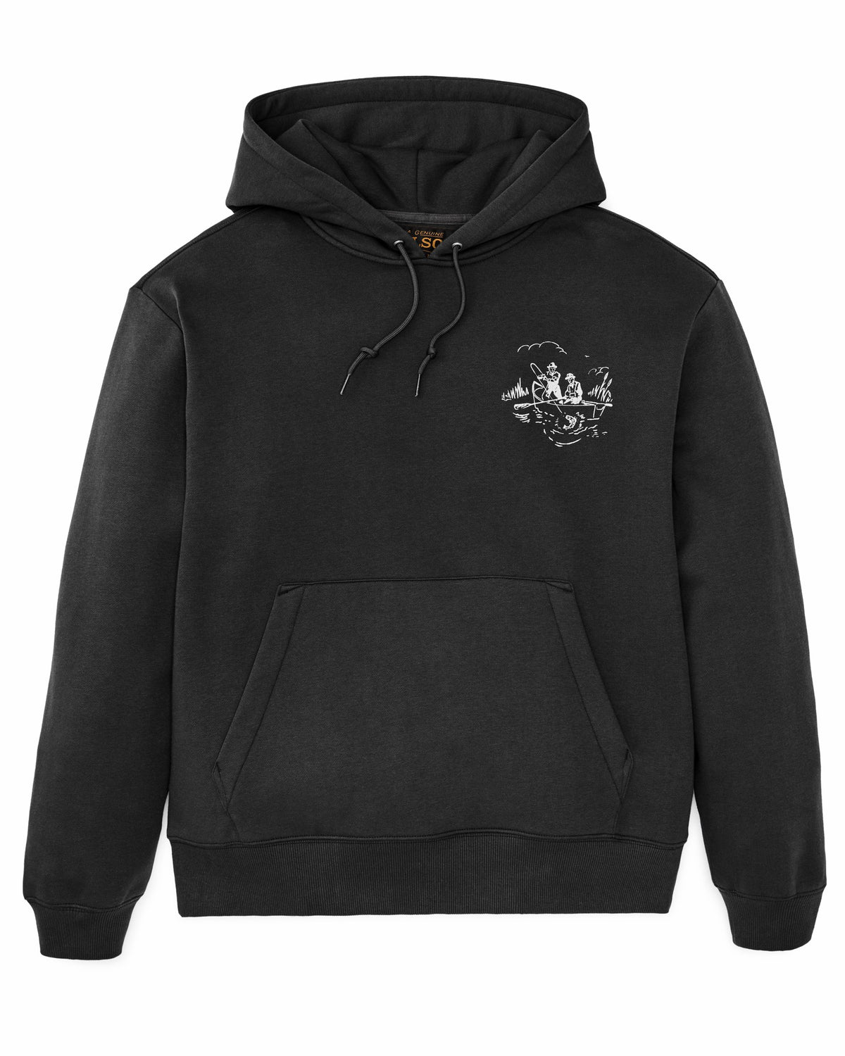 Men Filson Trout Graphic Hoodie - Faded Black