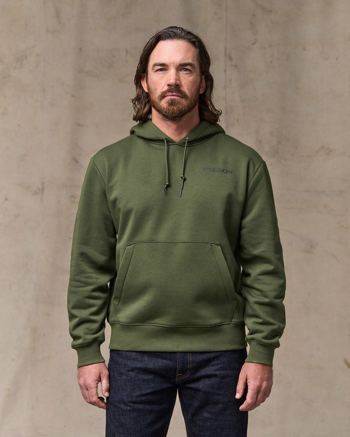 Men Filson Scenic Graphic Hoodie - Surplus Green