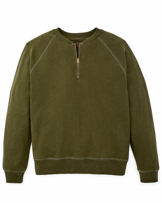 Men Filson Quarter-zip Terry Sweatshirt - Dark Olive
