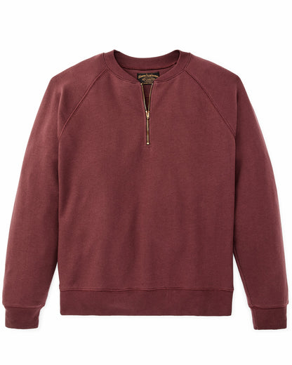Men Filson Quarter-zip Terry Sweatshirt - Wine