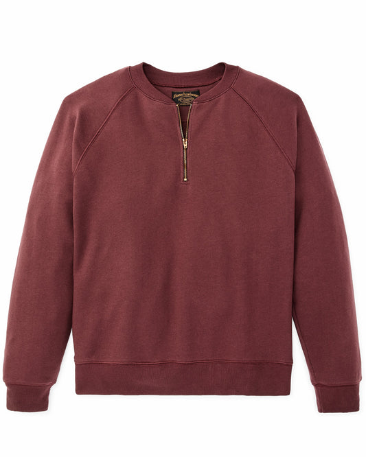 Men Filson Quarter-zip Terry Sweatshirt - Wine