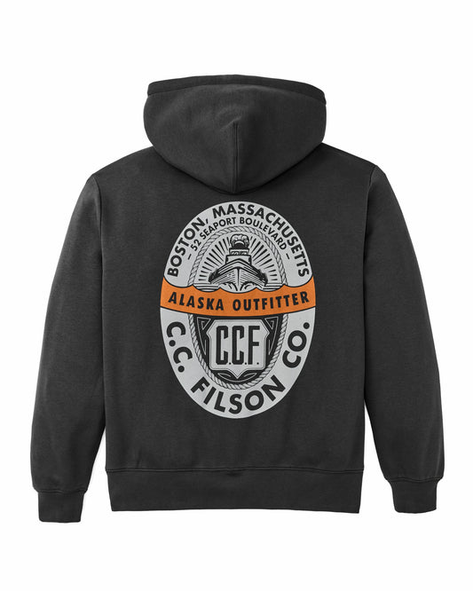 Men Filson Boston Graphic Hoodie - Faded Black