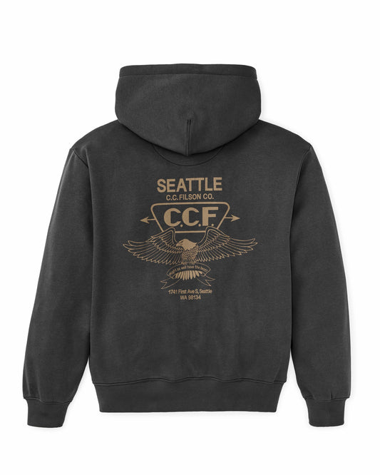 Men Filson Seattle Graphic Hoodie - Faded Black