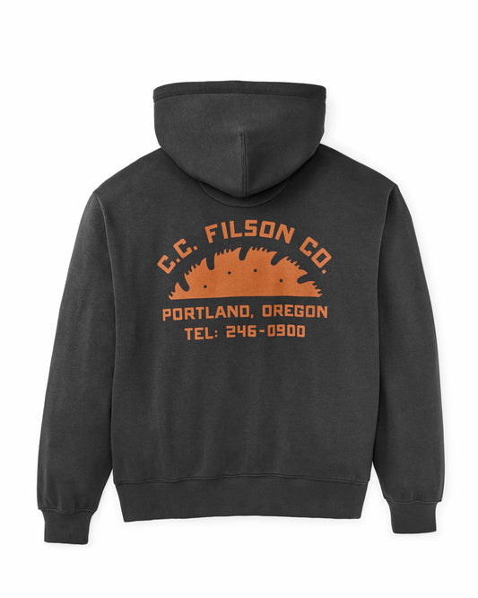 Men Filson Portland Graphic Hoodie - Faded Black