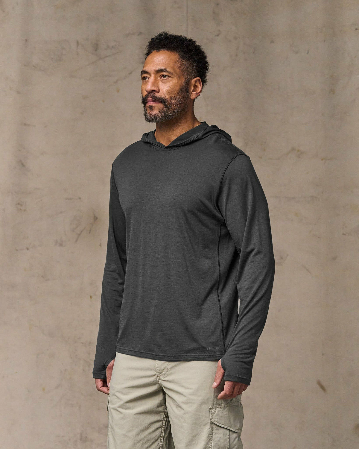 Men Filson Wool-Blend UPF Hoodie - Raven