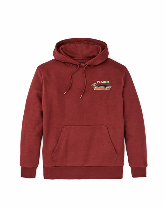 Men Filson Prospector Embroidered Hoodie - Fired Brick / Ducks