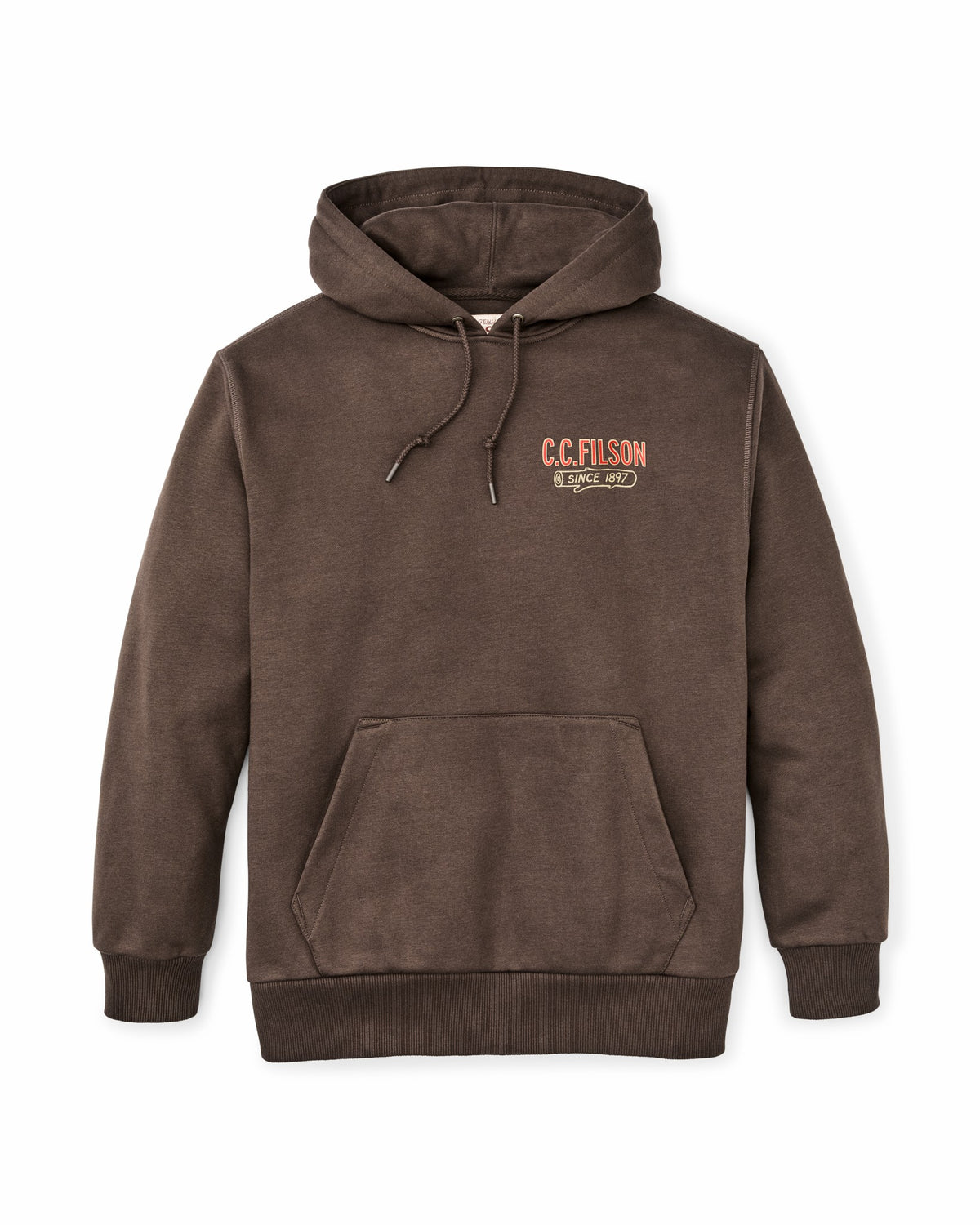 Men Filson Prospector Graphic Hoodie - Dark Brown / Logging