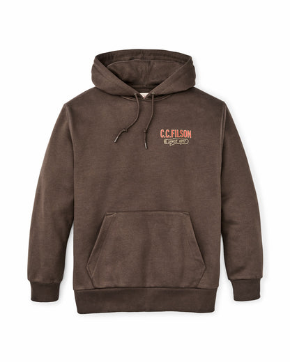 Men Filson Prospector Graphic Hoodie - Dark Brown / Logging