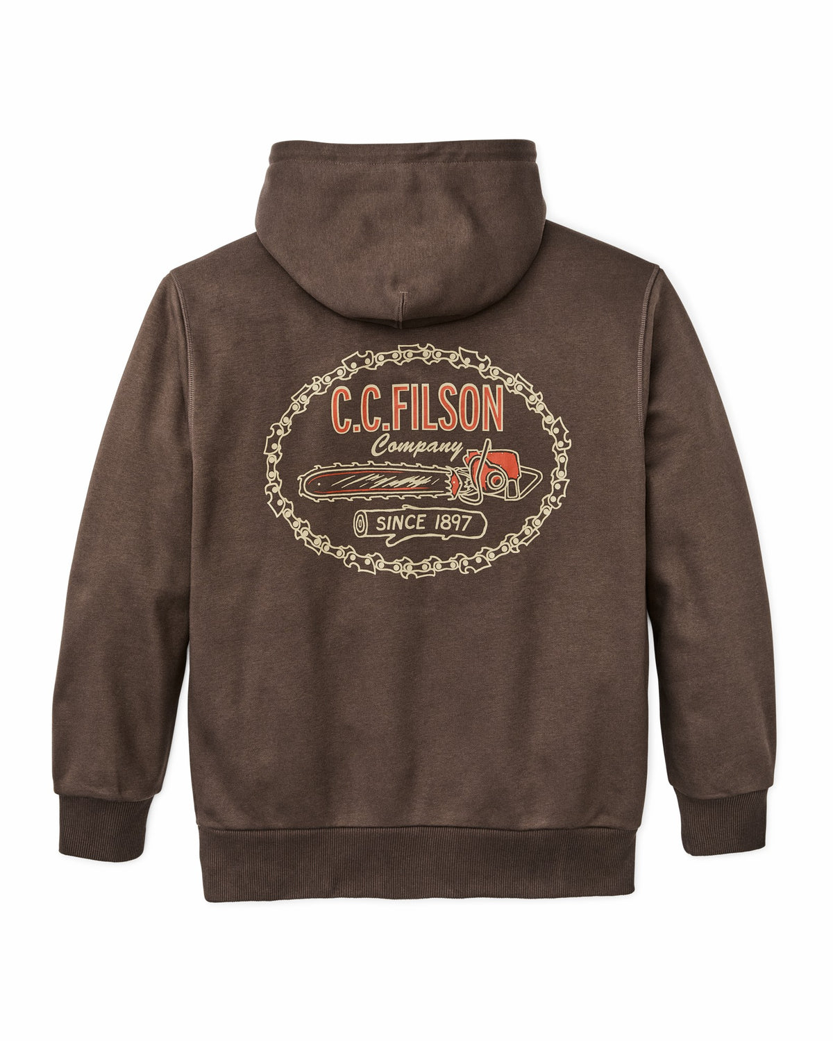 Men Filson Prospector Graphic Hoodie - Dark Brown / Logging