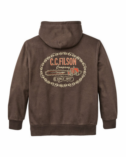 Men Filson Prospector Graphic Hoodie - Dark Brown / Logging