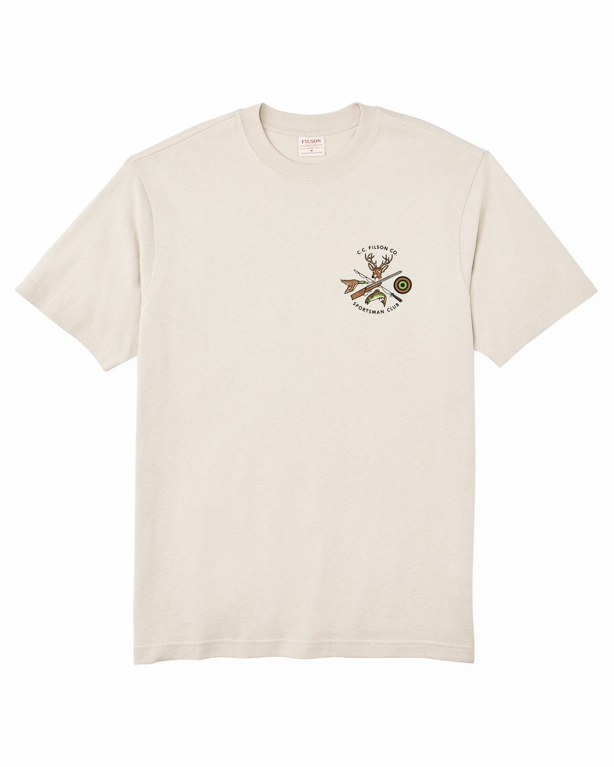 Men Filson Short Sleeve Sportsman Club Graphic T-shirt (frontier) - Cliff Gray / Sportsman Club