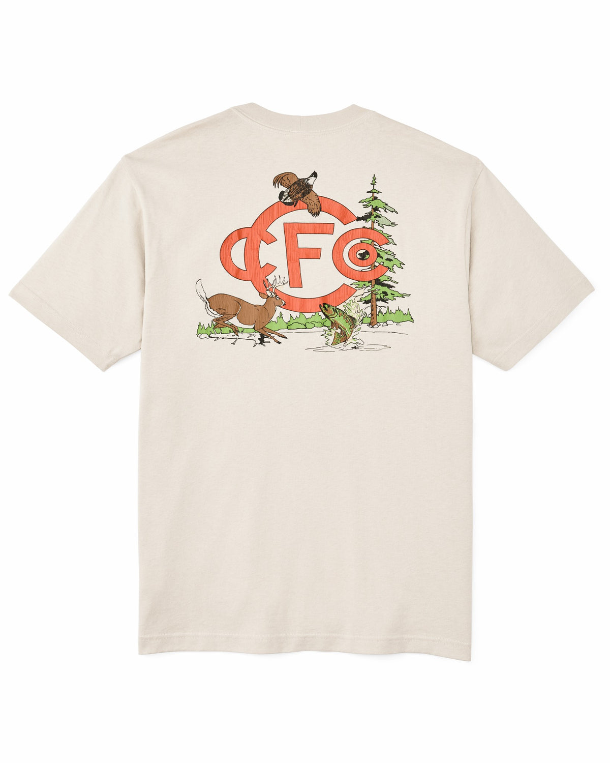 Men Filson Short Sleeve Sportsman Club Graphic T-shirt (frontier) - Cliff Gray / Sportsman Club