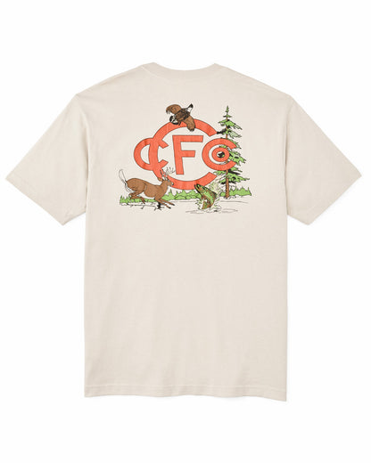Men Filson Short Sleeve Sportsman Club Graphic T-shirt (frontier) - Cliff Gray / Sportsman Club