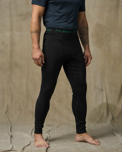Men Filson 400g Merino Wool Bottoms - Black