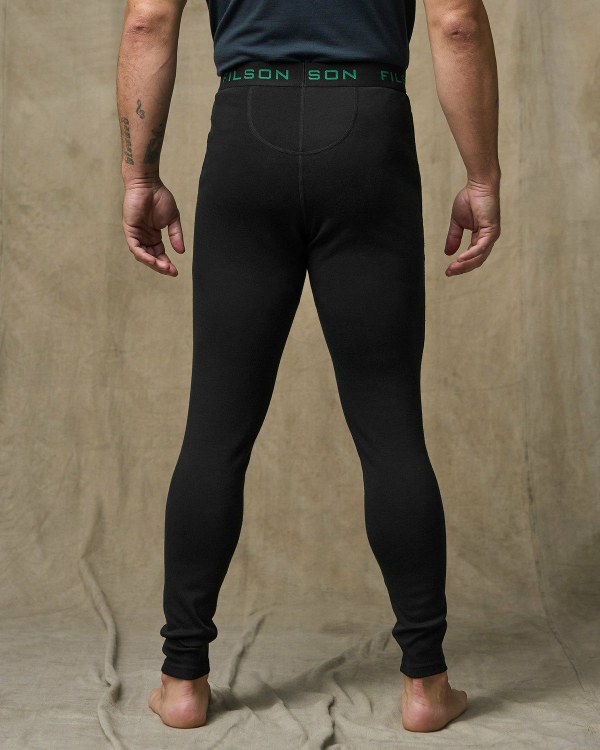 Men Filson 400g Merino Wool Bottoms - Black