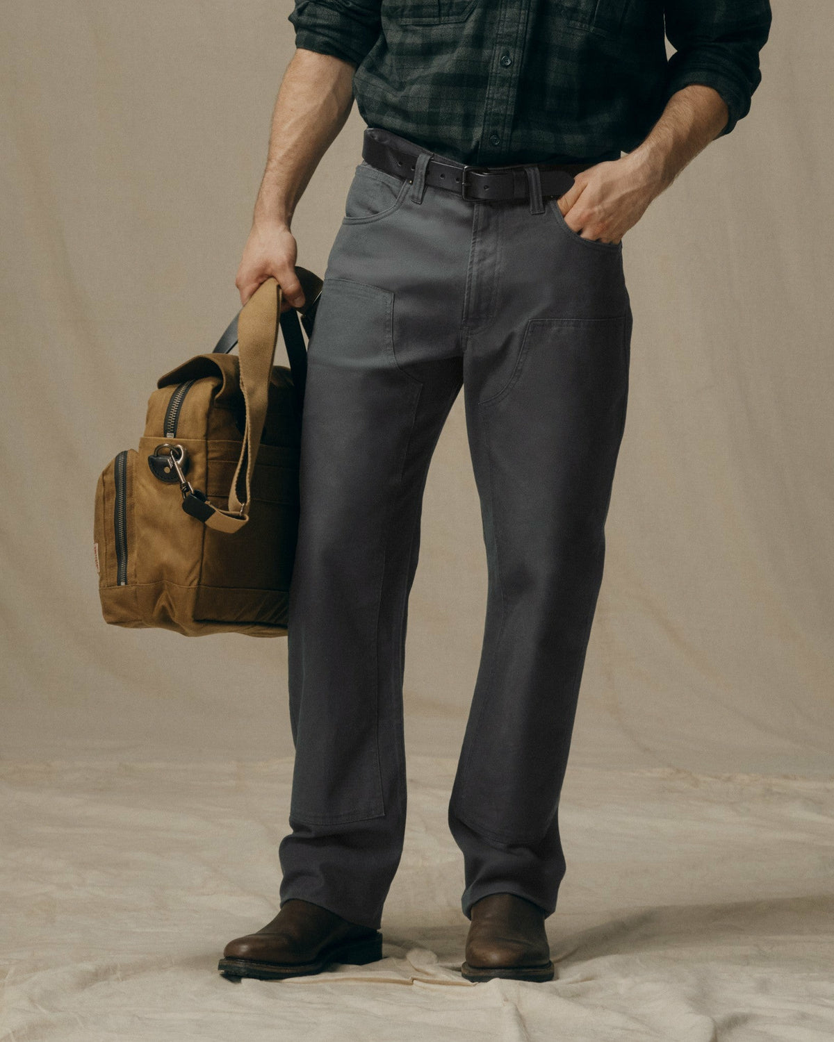 Men Filson Dry Tin Double Front Pants - Raven