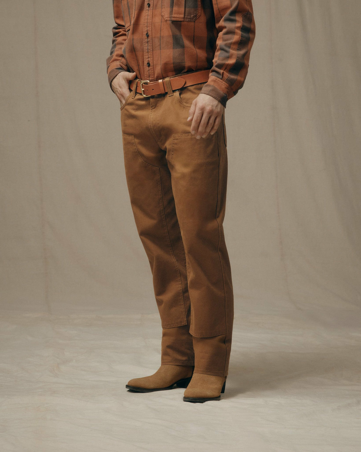 Men Filson Dry Tin Double Front Pants - Whiskey