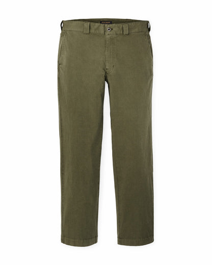 Men Filson Granite Mountain Flat Front Pants - Burnt Olive
