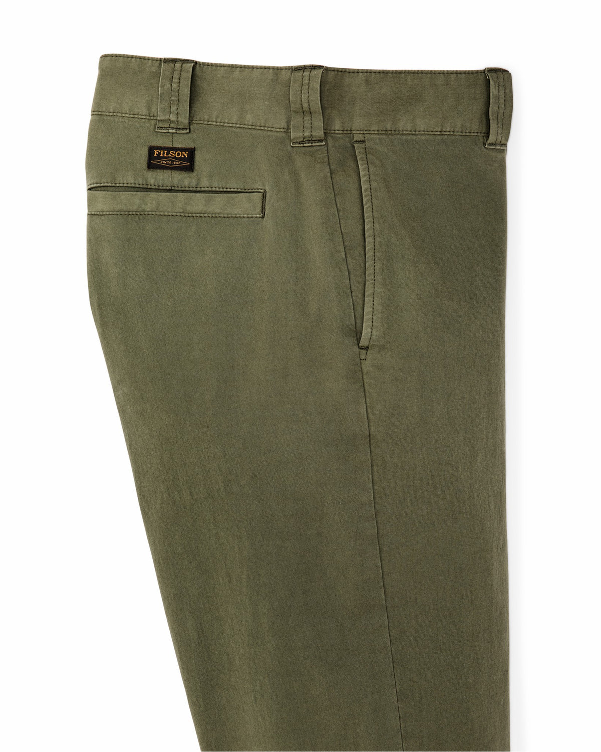 Men Filson Granite Mountain Flat Front Pants - Burnt Olive