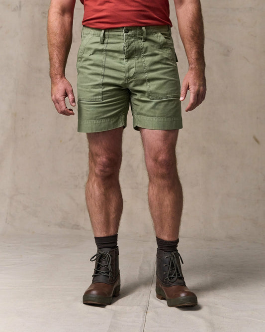 Men Filson Field Supply Shorts - Washed Fatigue Green