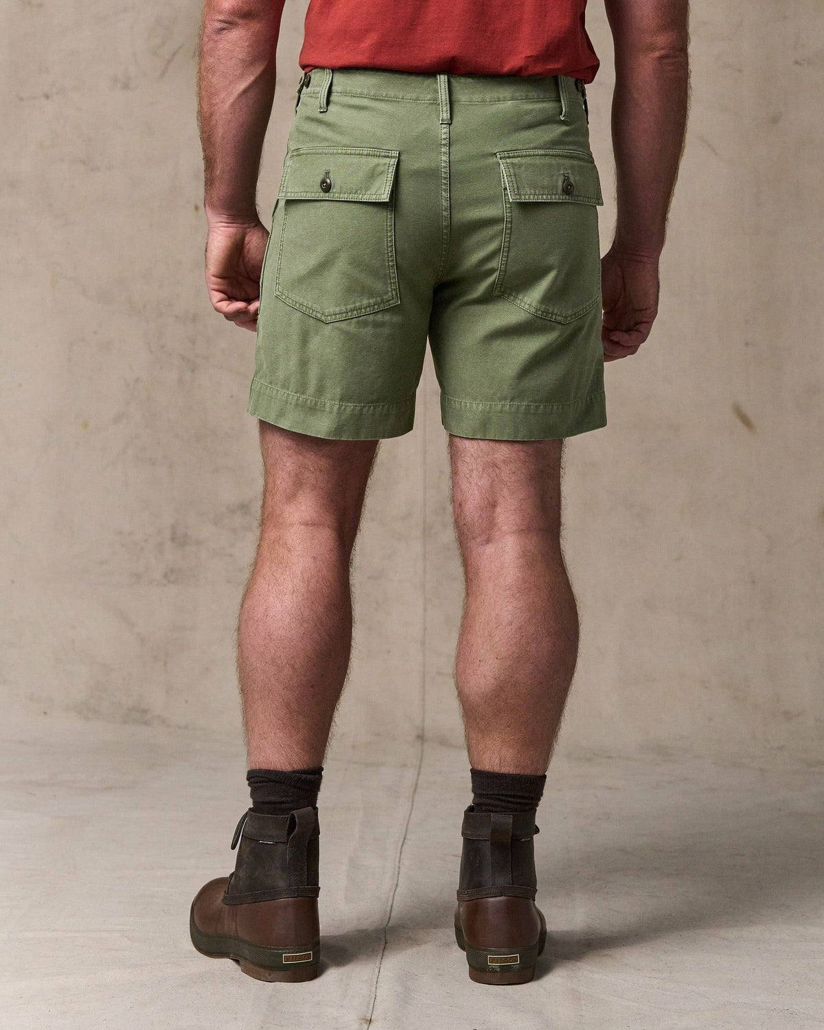 Men Filson Field Supply Shorts - Washed Fatigue Green