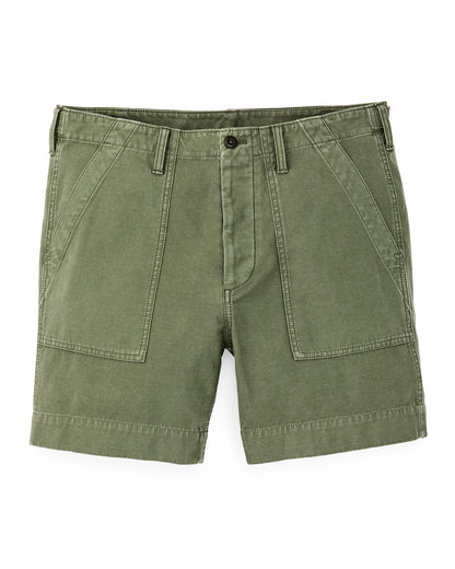 Men Filson Field Supply Shorts - Washed Fatigue Green