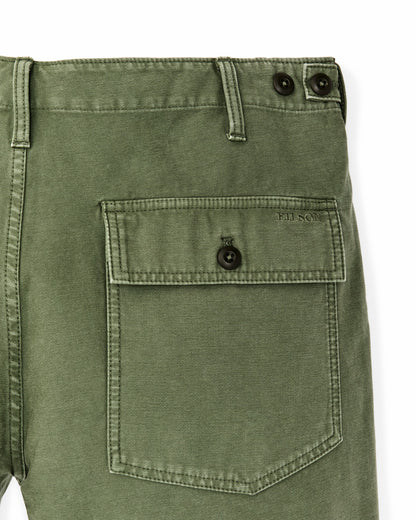 Men Filson Field Supply Shorts - Washed Fatigue Green