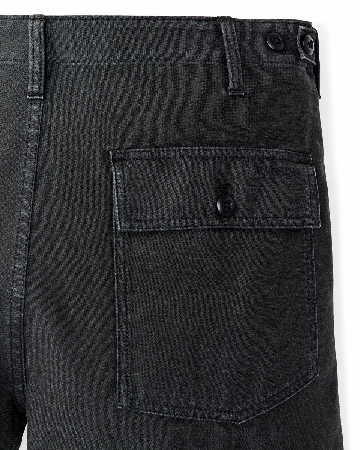 Men Filson Field Supply Shorts - Washed Faded Black