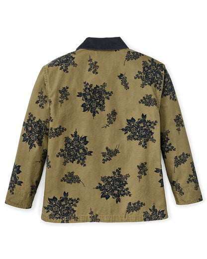 Women Filson Women's Canvas Barn Coat - Olive / Floral Print