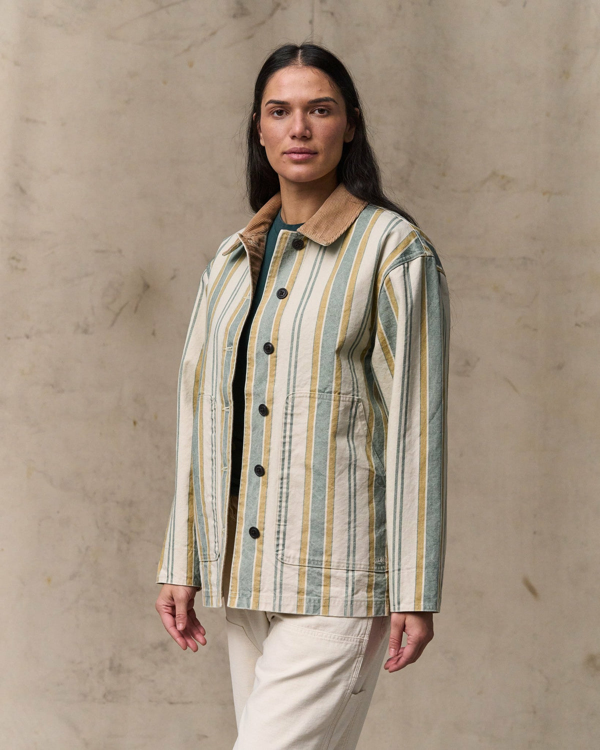 Women Filson Women's Canvas Barn Coat - Natural / Yellow