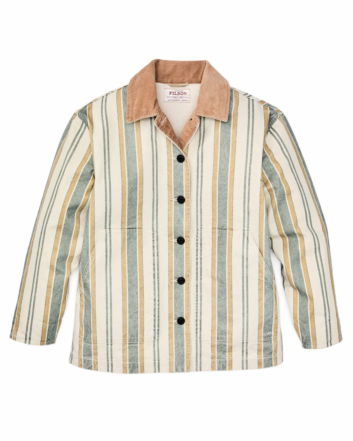 Women Filson Women's Canvas Barn Coat - Natural / Yellow