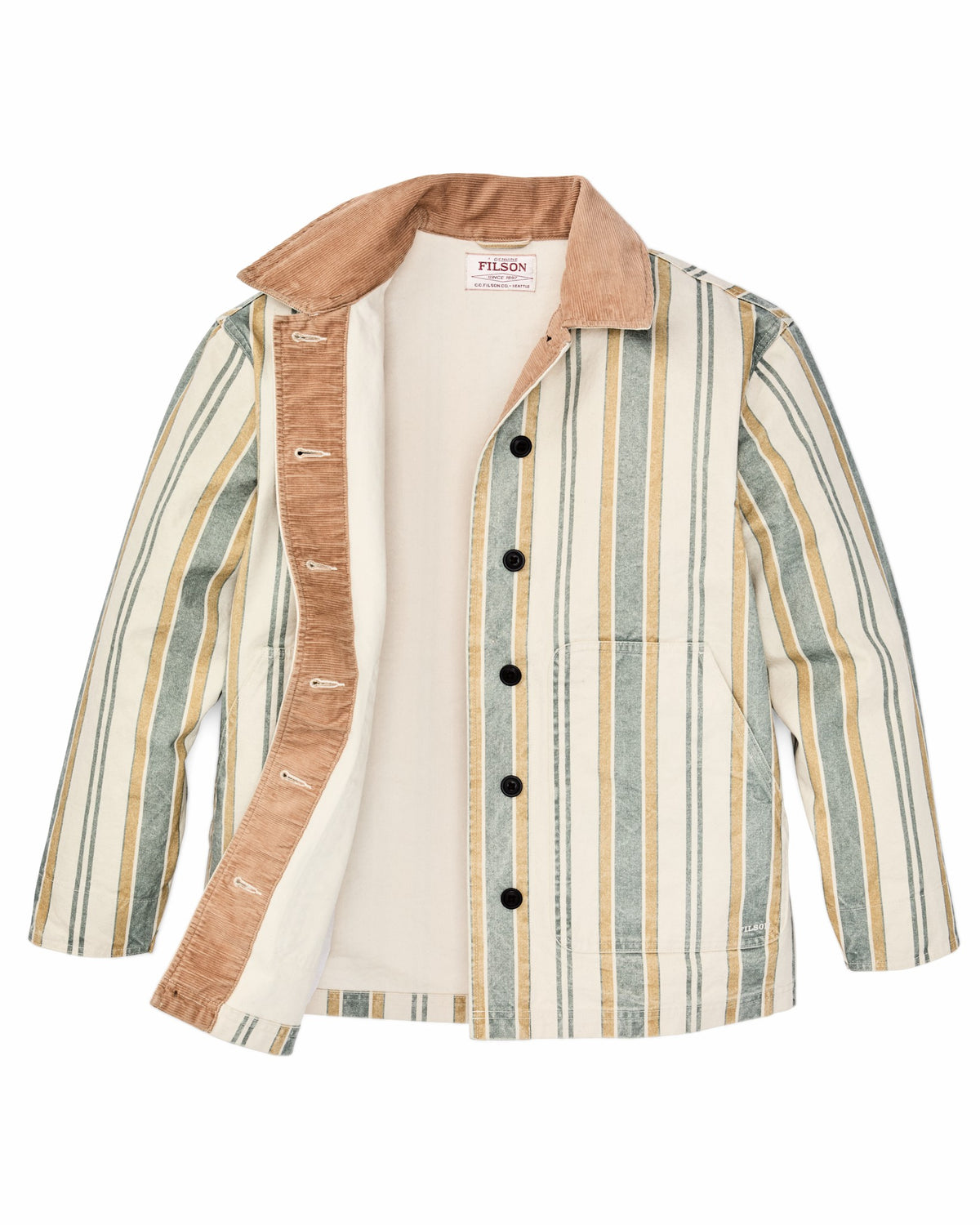 Women Filson Women's Canvas Barn Coat - Natural / Yellow