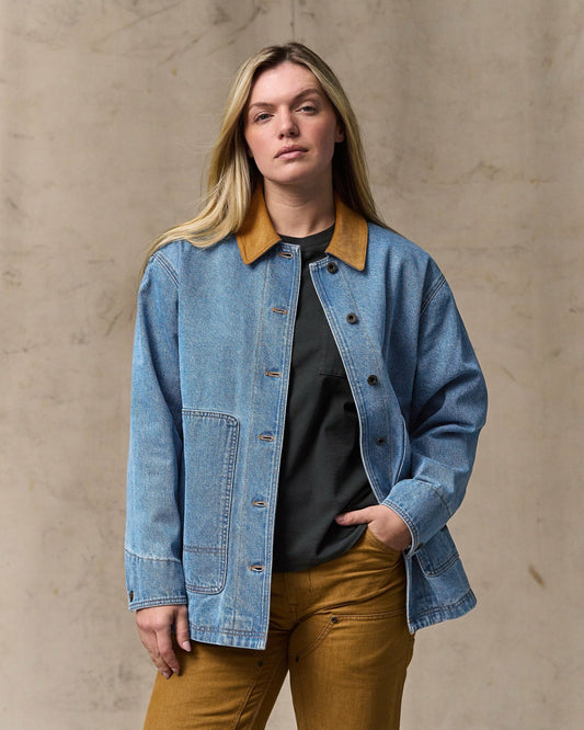 Women Filson Women's 11-oz. Denim Barn Coat - Light Indigo