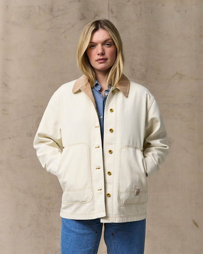 Women Filson Women's 11-oz. Denim Barn Coat - Natural Seed