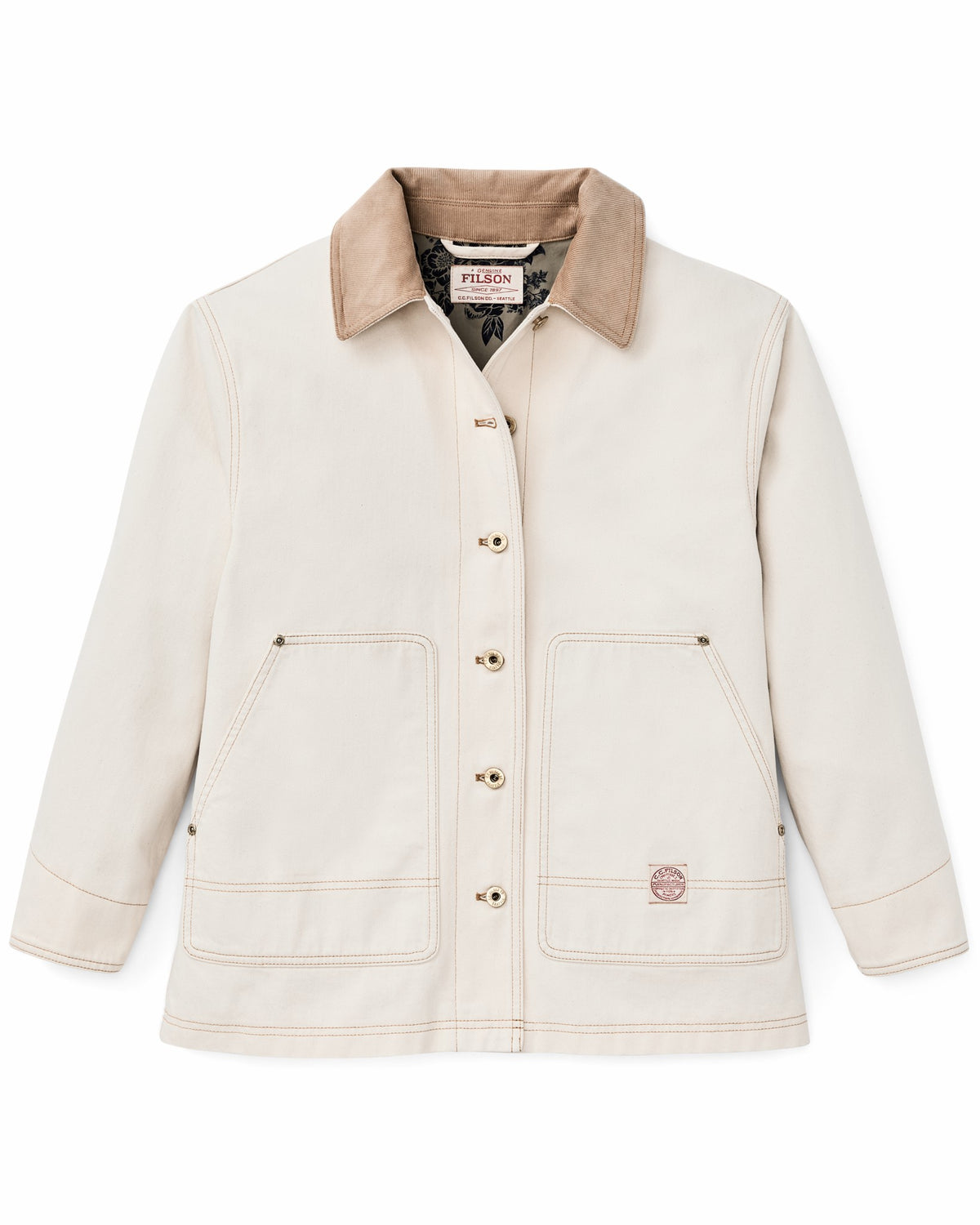 Women Filson Women's 11-oz. Denim Barn Coat - Natural Seed