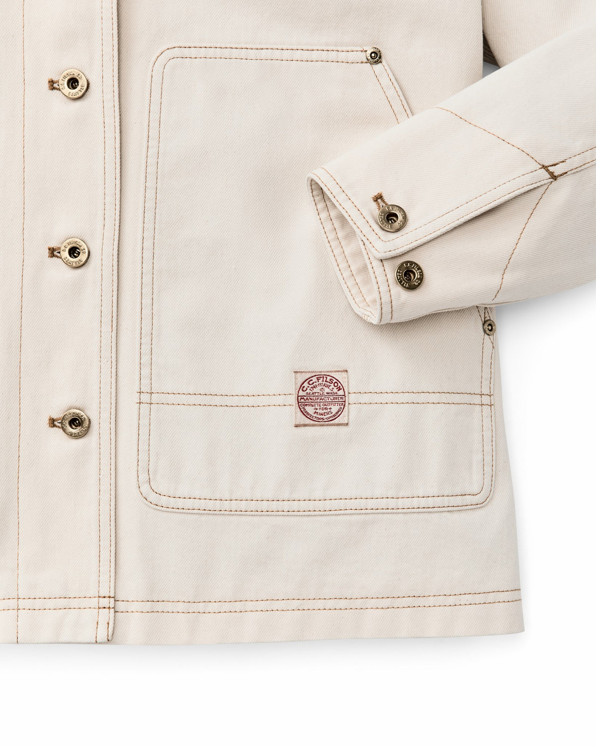Women Filson Women's 11-oz. Denim Barn Coat - Natural Seed